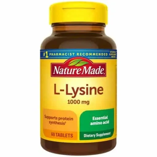 ال لیزین نیچرمید 60 عددی Nature Made L-Lysine 1000 mg Tablets کالای اصل با ضمانت مرجوعی