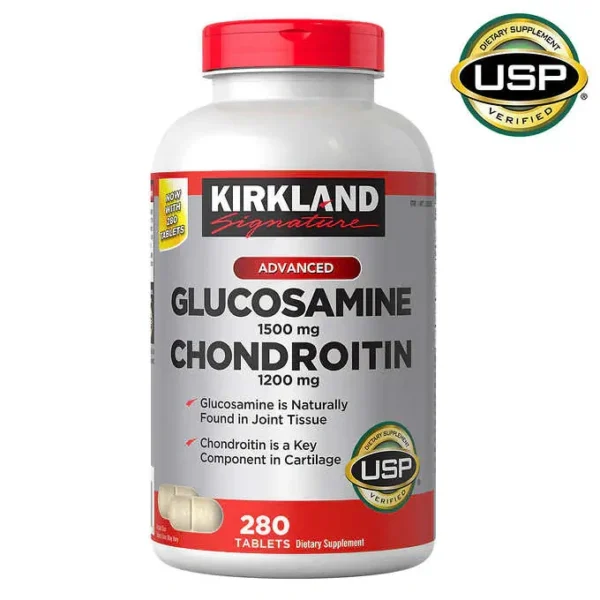 گلوکزامین کندرویتین کرکلند 280 عدد Kirkland Glucosamine & Chondroitin  کالای اصل با ضمانت مرجوعی